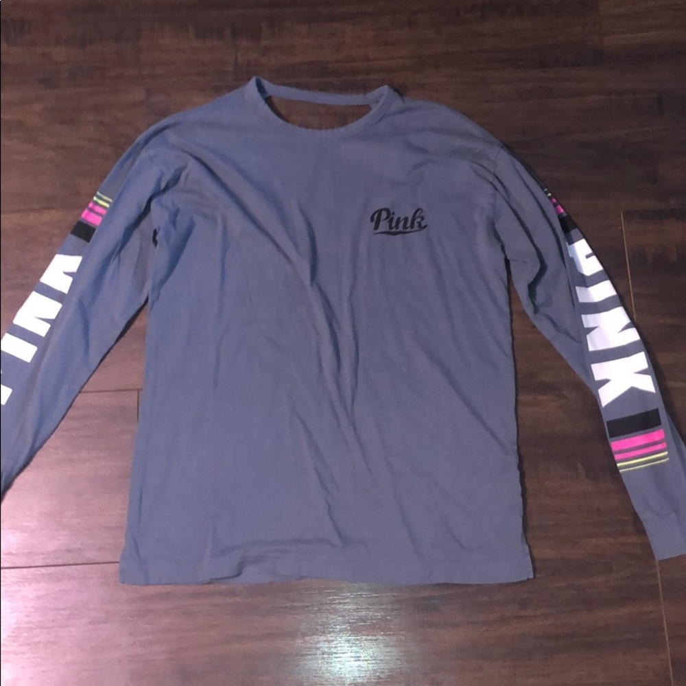 vs pink grey long sleeve size xs
